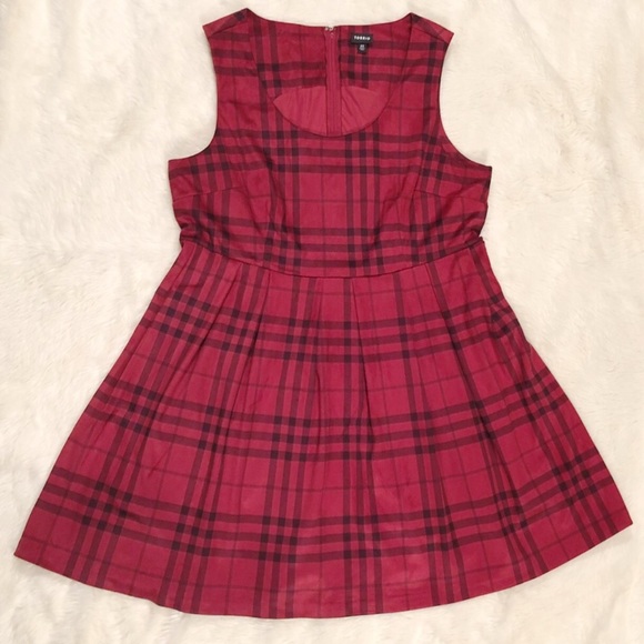 torrid Dresses & Skirts - Torrid Red Plaid Faux Suade Holiday Dress size 22